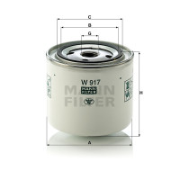 Фильтр масляный MANN-FILTER W 917